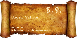 Buczi Viktor névjegykártya